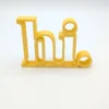 Minimalistischer 3D-Deko-Schriftzug „hi.“