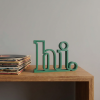 Minimalistischer 3D-Deko-Schriftzug „hi.“