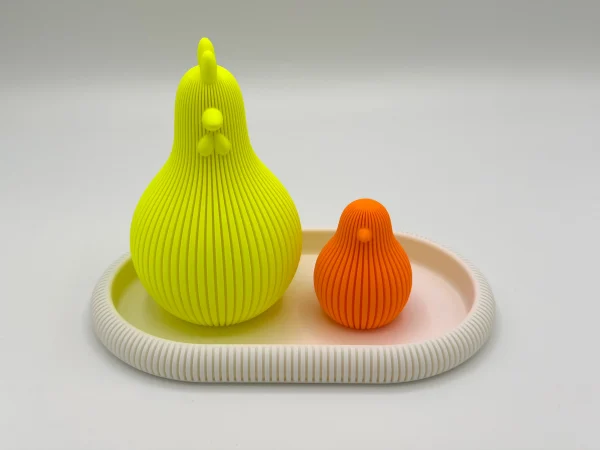 IMG_0456 Deko-Huhn "Kiku" - minimalistische Osterdeko mit Rillenstruktur