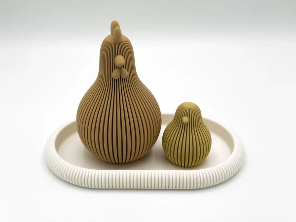 IMG_0457 Deko-Huhn "Kiku" - minimalistische Osterdeko mit Rillenstruktur