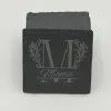 Schieferuntersetzer "Monogram" - personalisiert mit Initiale und Name