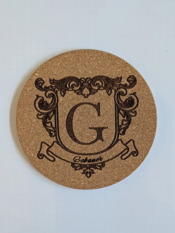 Korkuntersetzer "Wappen" - personalisiertes Familienwappen