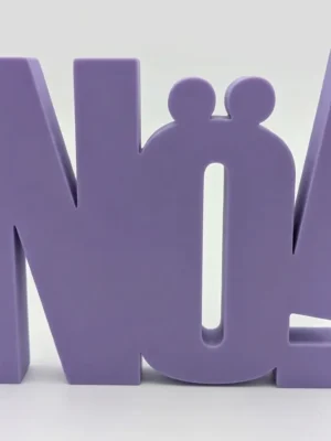 Schriftzug „Nö!" - Deko für Regal & Schreibtisch