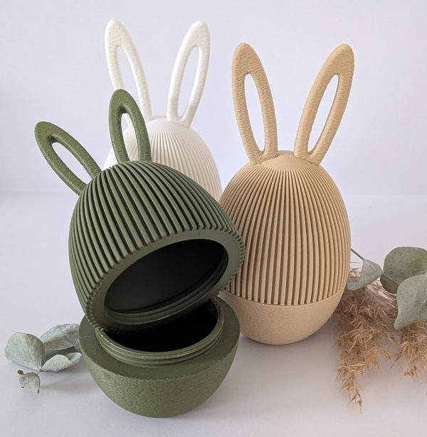 Japandi Osterei "Kasa" - aufschraubbare Osterdeko mit Stauraum