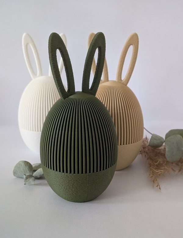 Japandi Osterei "Kasa" - aufschraubbare Osterdeko mit Stauraum