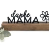 Aufsteller „danke MAMA" – Holzständer mit Schriftzug und Blume