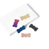 Hundemarke personalisiert gravieren – Farbauswahl Gold, Rosé, Schwarz, Blau und Bunt
